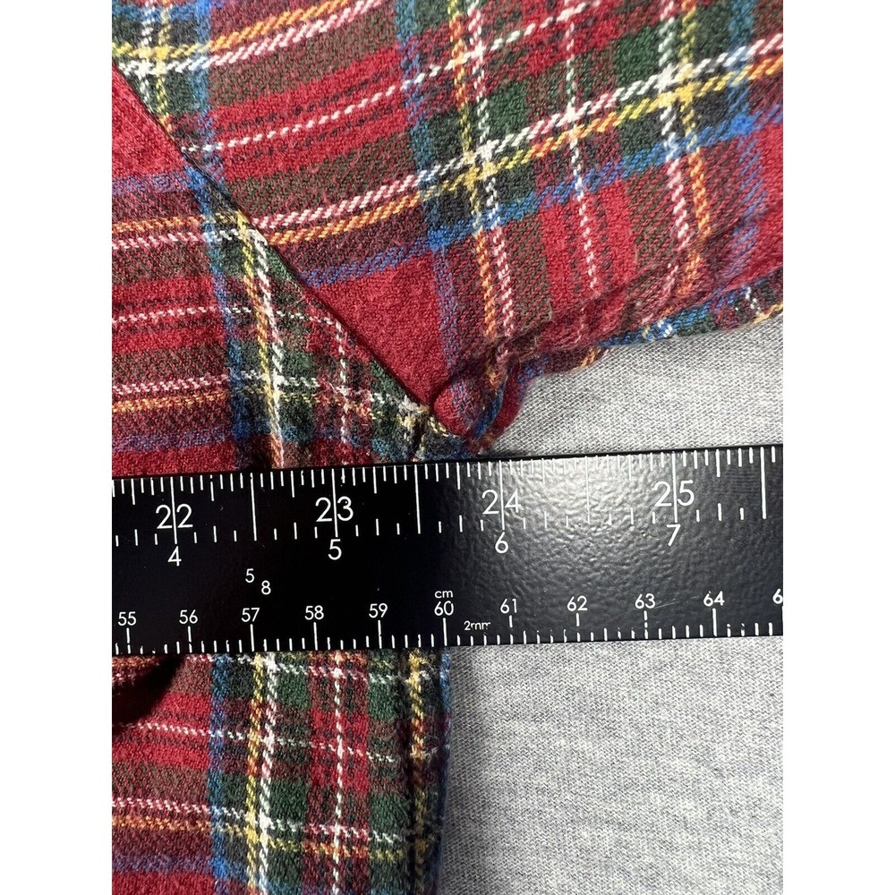 WOOLRICH Plaid FLANNEL Long Sleeve Shirt Red‎ Men Sz Large - Picture 5 of 6